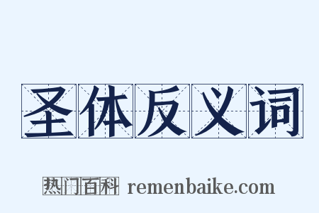 圣体反义词是什么意思的图片